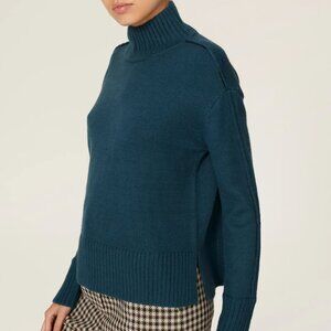Jason Wu Collective Teal Mock Neck Sweater
